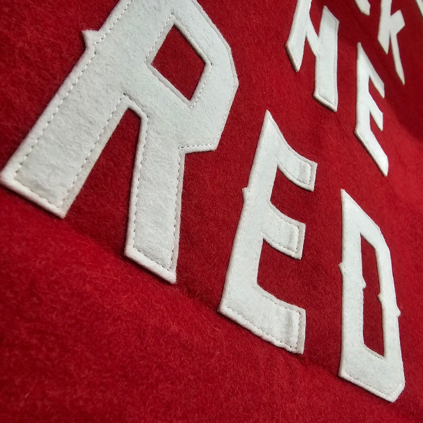 Back The Red Felt Banner